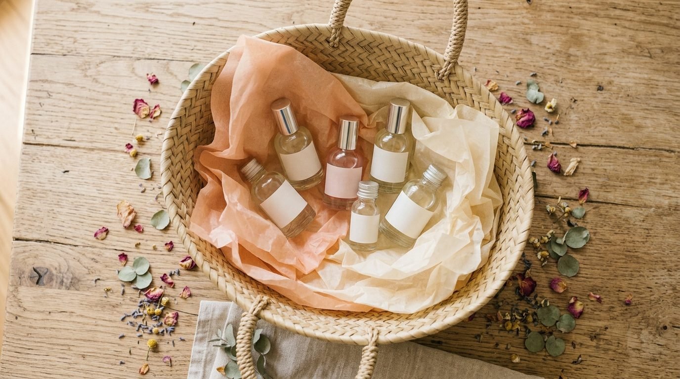 Einkaufskorb mit Drogerie-Parfüm – duftmood